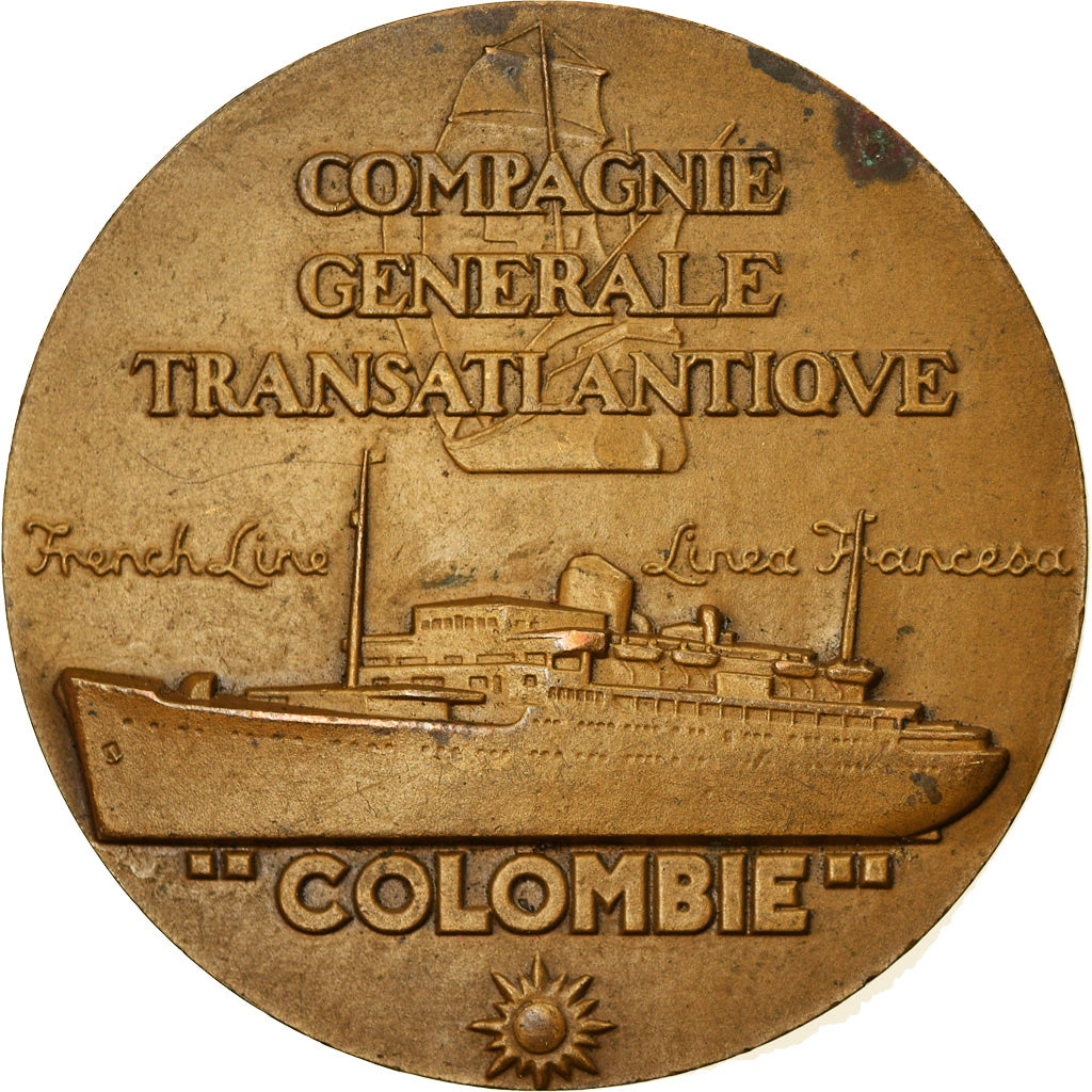 France, Médaille, Compagnie Générale Transatlantique, Colombie, Shipping