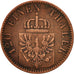 Coin, German States, PRUSSIA, Wilhelm I, 3 Pfennig, 1867, VF(30-35), Copper