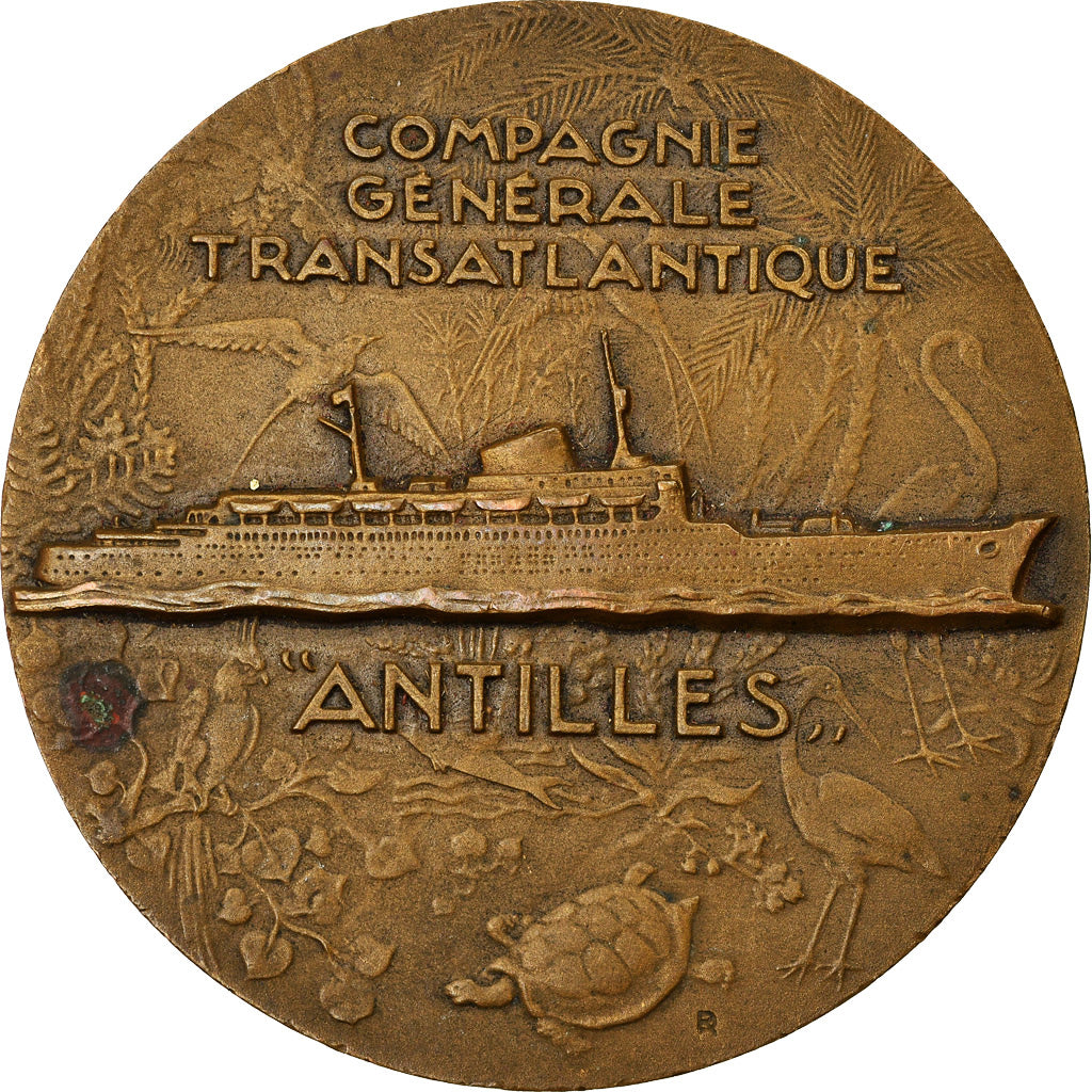 France, Médaille, Compagnie Générale Transatlantique, Antilles, Shipping