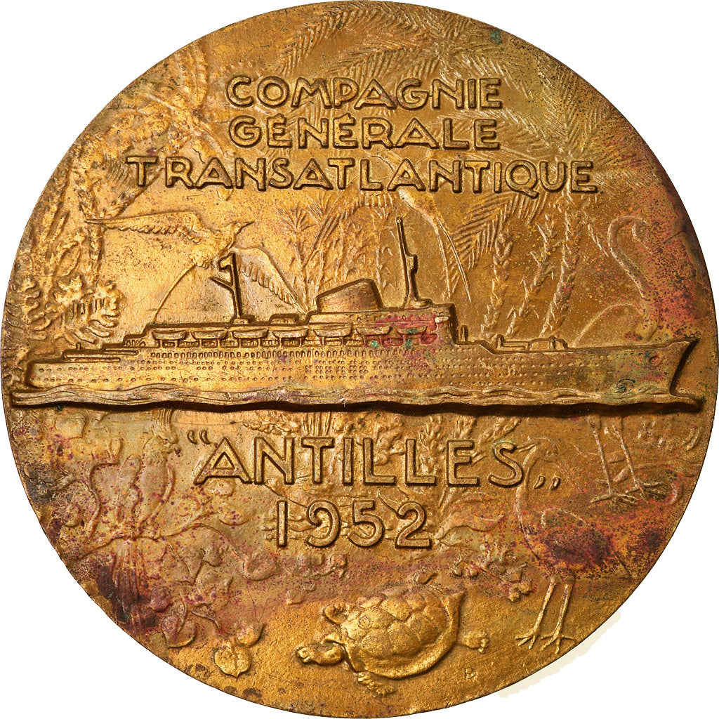 Francia, medaglia, Compagnie Générale Transatlantique, Antilles, Shipping