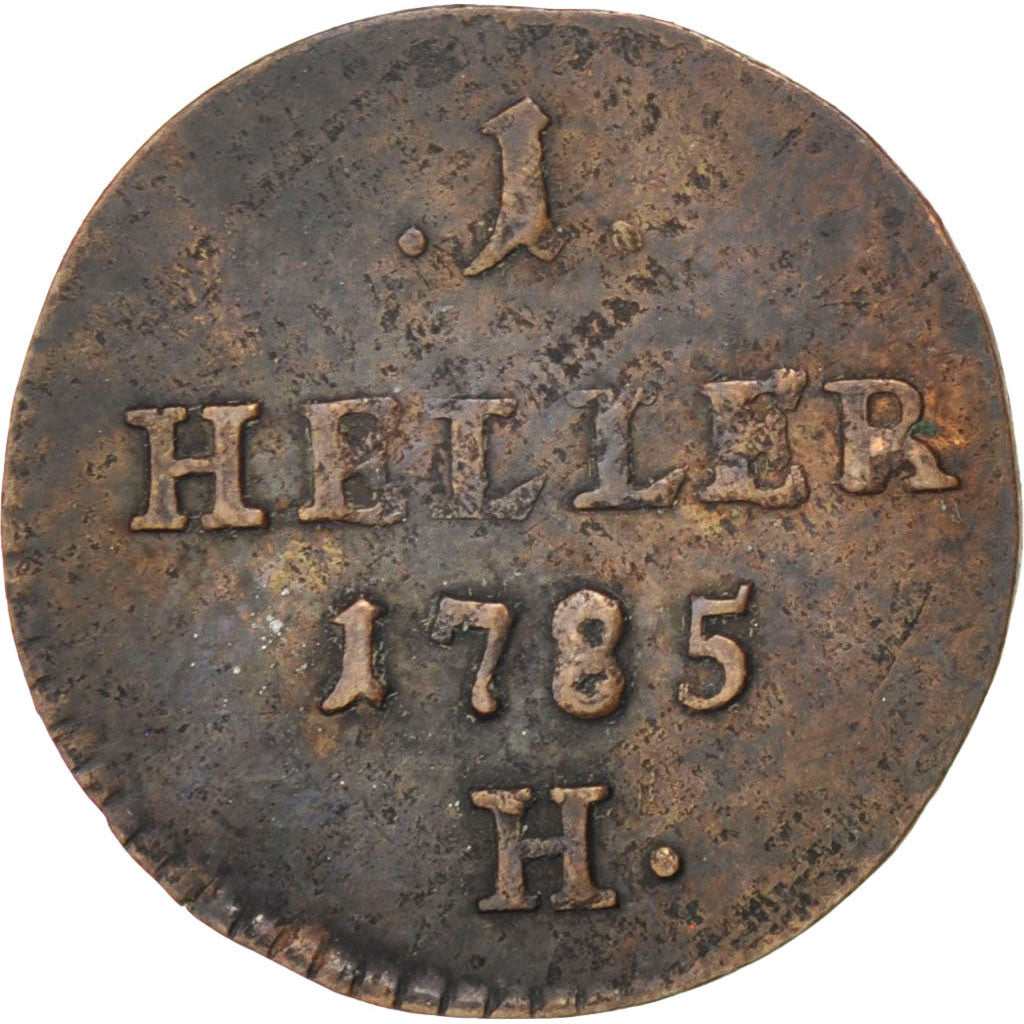 Coin, German States, FURTHER AUSTRIA, Josef II, Heller, 1785, G, AU(50-53)