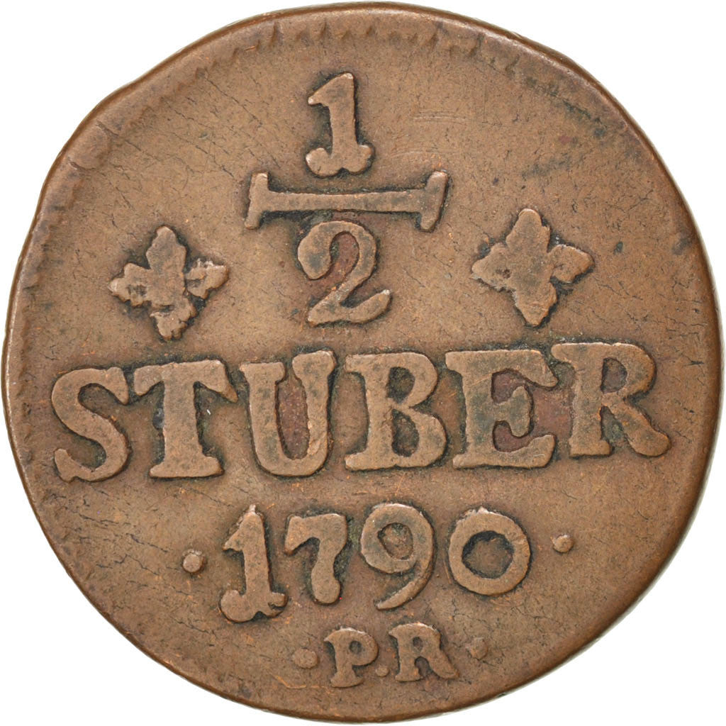 Münze, Deutsch Staaten, JULICH-BERG, Karl Theodor, 1/2 Stüber, 1790, SS