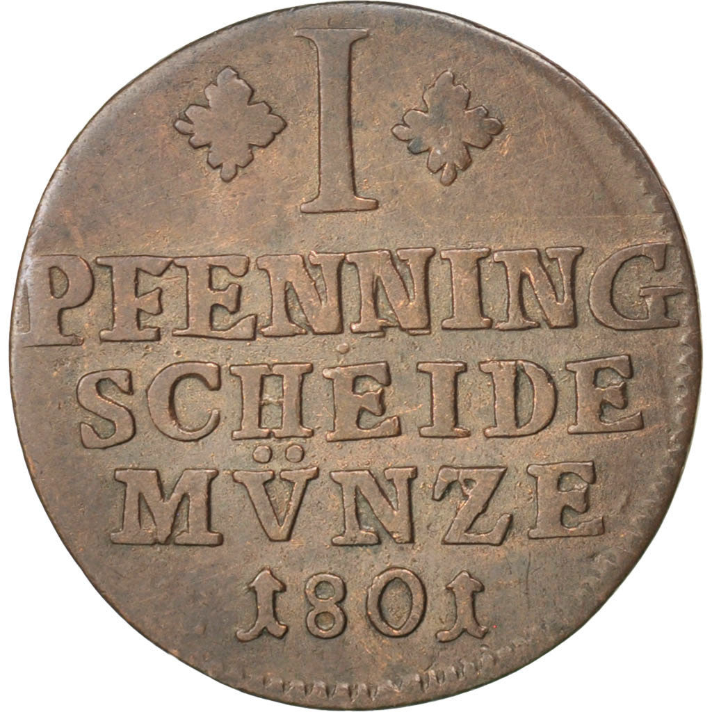 Coin, German States, BRUNSWICK-WOLFENBUTTEL, Karl Wilhelm Ferdinand, Pfennig