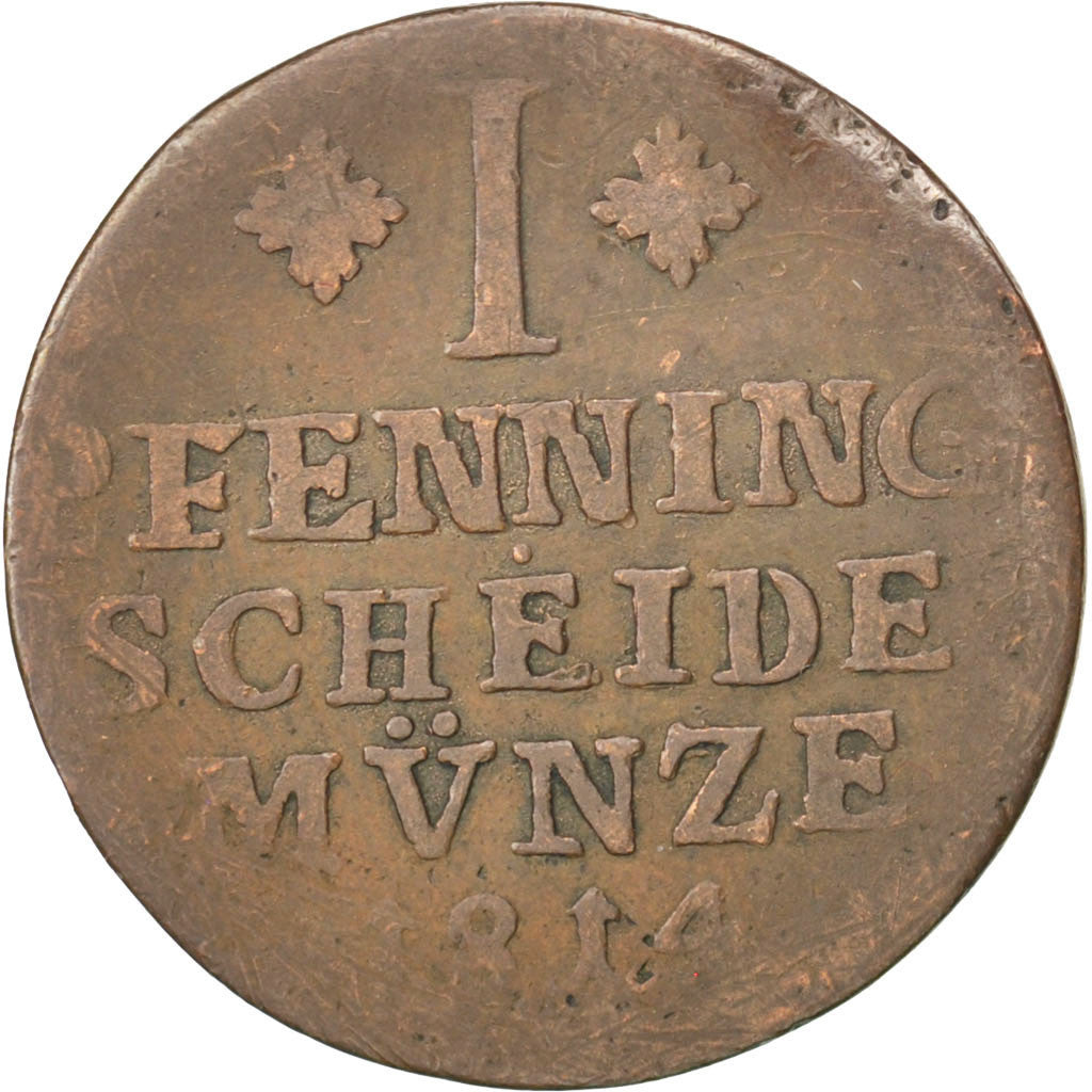 Coin, German States, BRUNSWICK-WOLFENBUTTEL, Fredrich Wilhelm, Pfennig, 1814