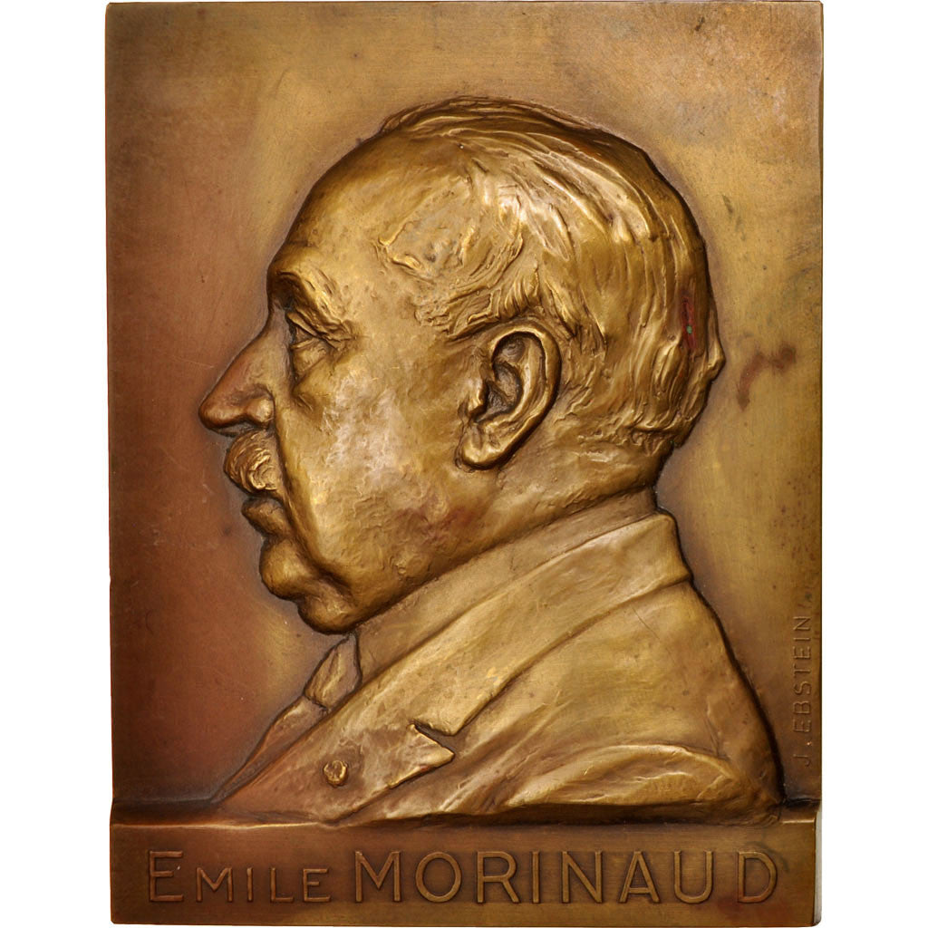 Francia, Plaquette, Emile Morinaud, Maire de Constantine, 1932, Bronce, Ebstein