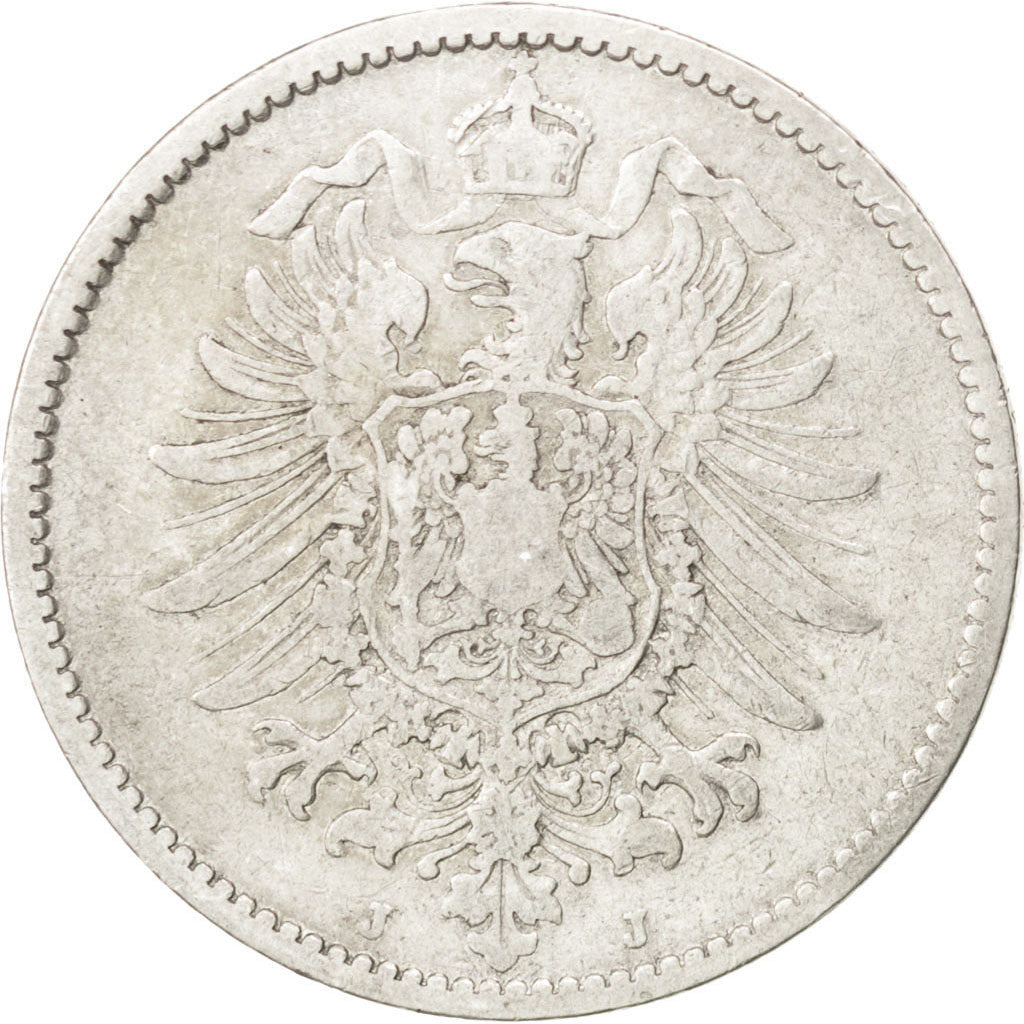 Coin, GERMANY - EMPIRE, Wilhelm I, Mark, 1881, Hambourg, EF(40-45), Silver, KM:7