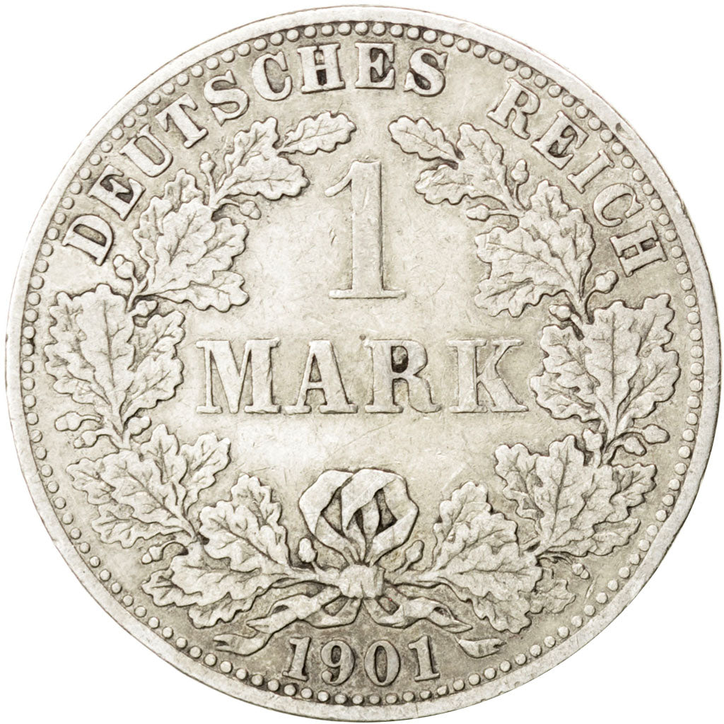 Coin, GERMANY - EMPIRE, Wilhelm II, Mark, 1901, Berlin, EF(40-45), Silver, KM:14