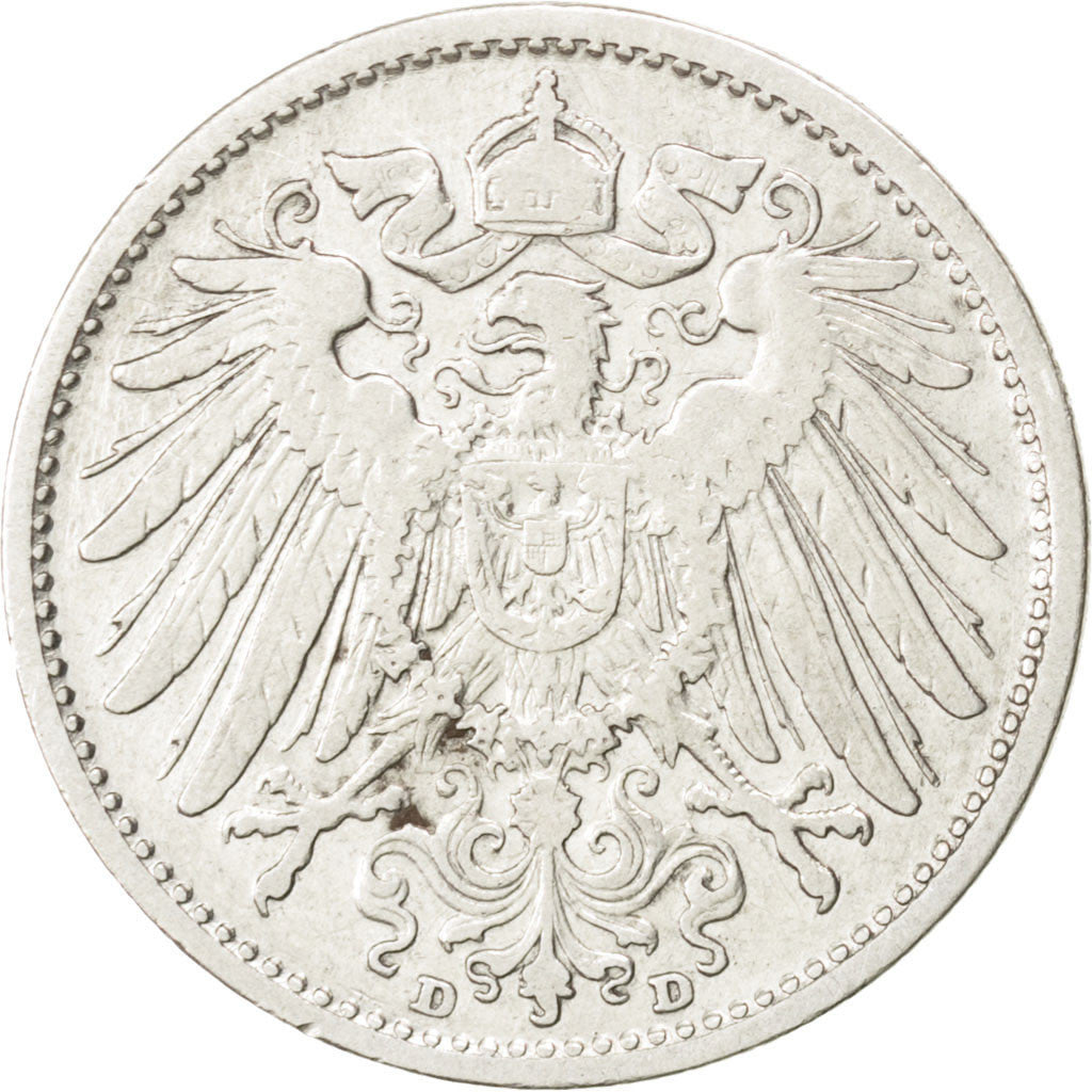 Coin, GERMANY - EMPIRE, Wilhelm II, Mark, 1901, Munich, EF(40-45), Silver, KM:14