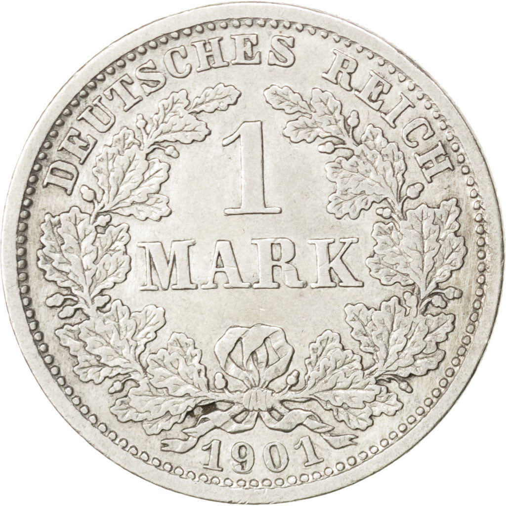 Coin, GERMANY - EMPIRE, Wilhelm II, Mark, 1901, Munich, EF(40-45), Silver, KM:14