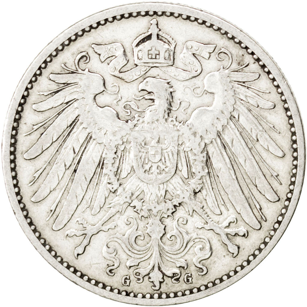 Coin, GERMANY - EMPIRE, Wilhelm II, Mark, 1901, Karlsruhe, EF(40-45), Silver