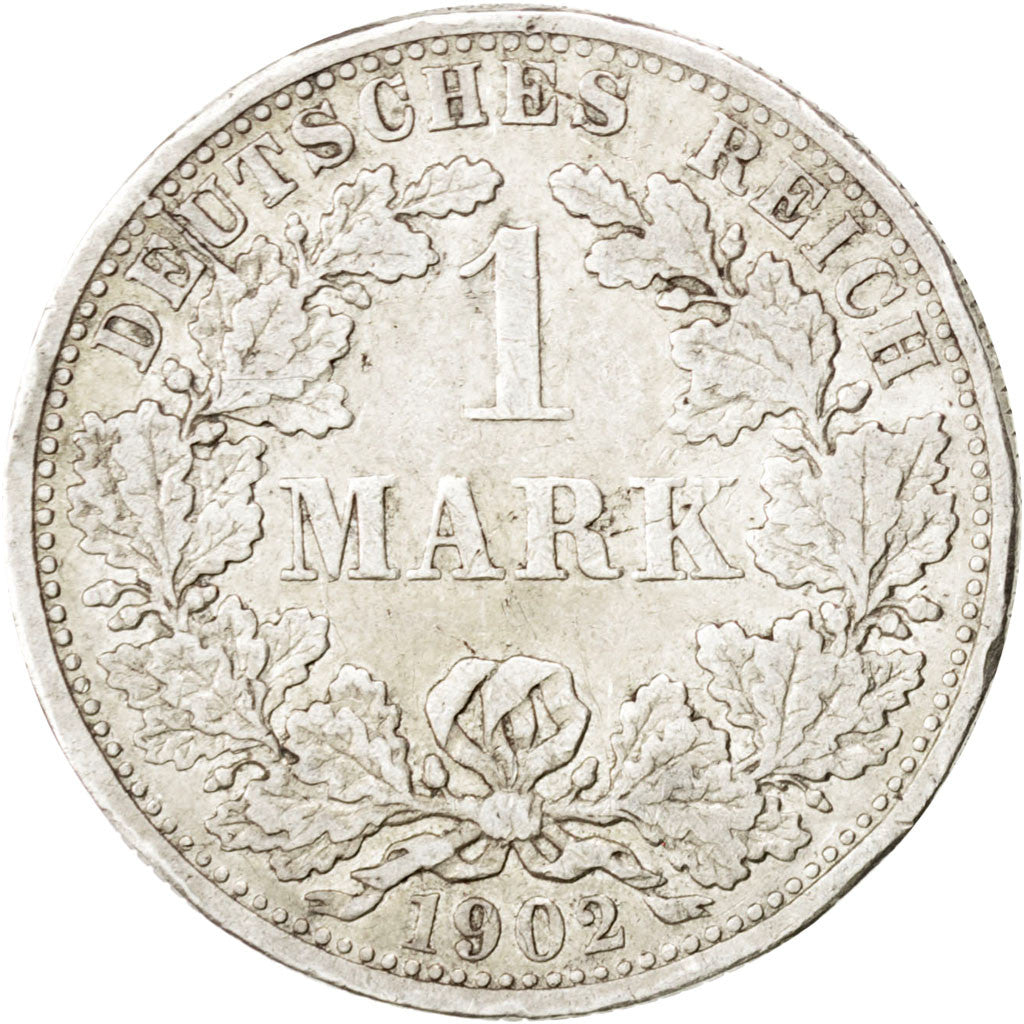 Coin, GERMANY - EMPIRE, Wilhelm II, Mark, 1902, Stuttgart, VF(30-35), Silver