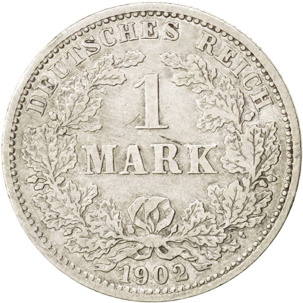 Coin, GERMANY - EMPIRE, Wilhelm II, Mark, 1902, Hambourg, EF(40-45), Silver
