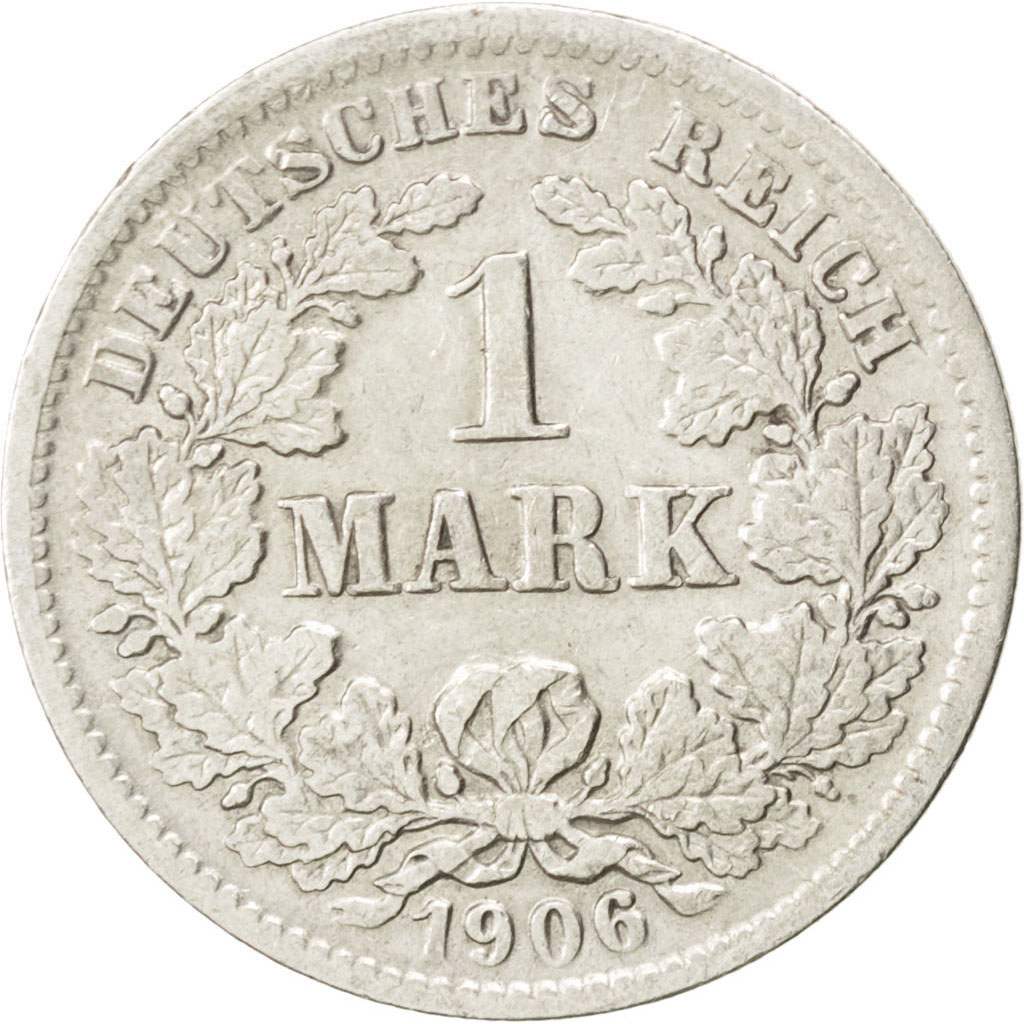 Moneta, GERMANIA - IMPERO, Wilhelm II, Mark, 1906, Hambourg, BB, Argento, KM:14