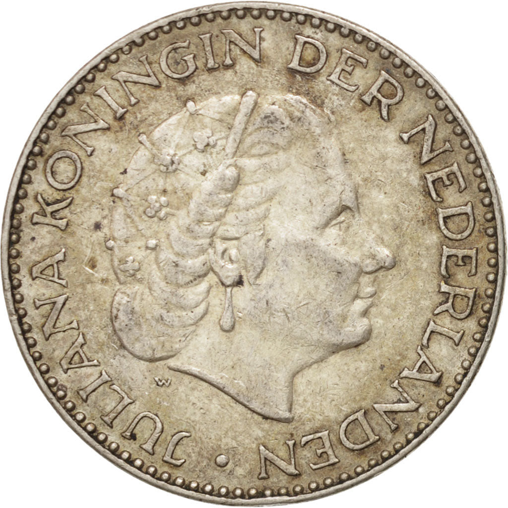 Moneta, Paesi Bassi, Juliana, Gulden, 1954, BB, Argento, KM:184
