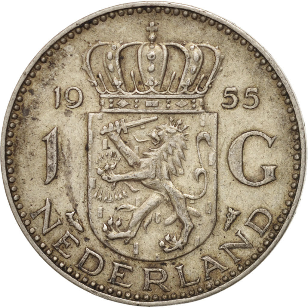 Monnaie, Pays-Bas, Juliana, Gulden, 1955, TTB, Argent, KM:184