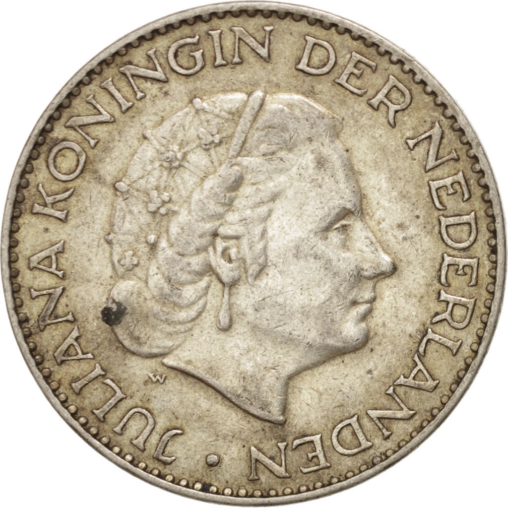 Monnaie, Pays-Bas, Juliana, Gulden, 1956, TTB+, Argent, KM:184