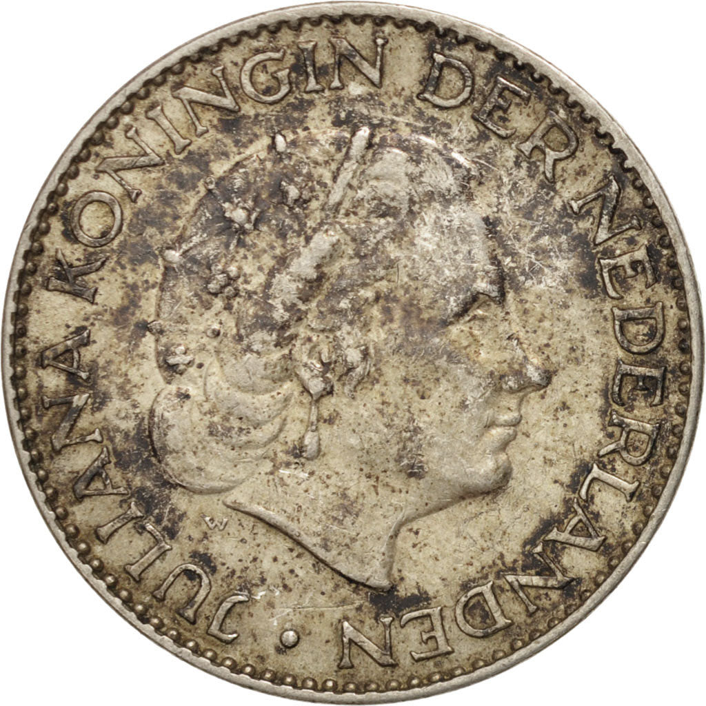 Monnaie, Pays-Bas, Juliana, Gulden, 1956, TTB+, Argent, KM:184