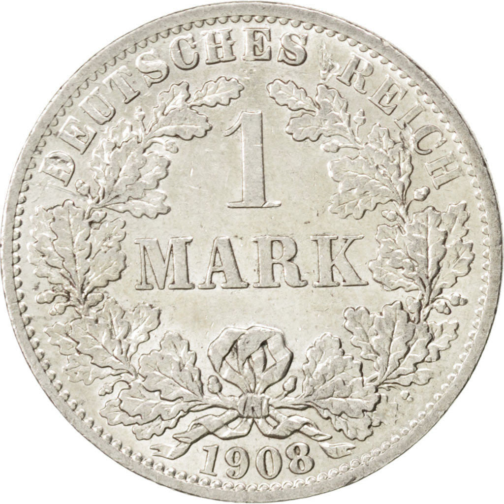Moneda, ALEMANIA - IMPERIO, Wilhelm II, Mark, 1908, Berlin, EBC, Plata, KM:14