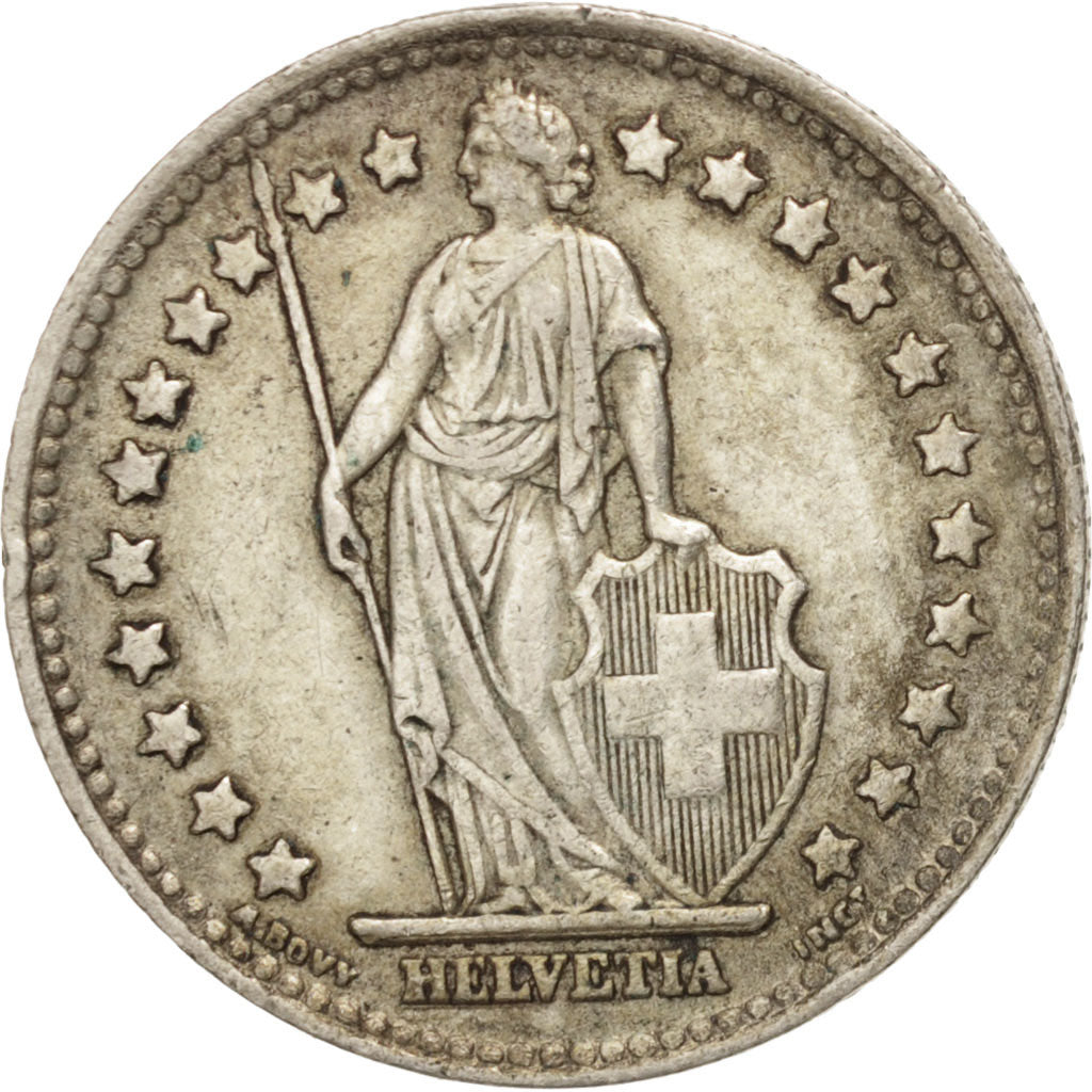 Coin, Switzerland, Franc, 1944, Bern, AU(50-53), Silver, KM:24