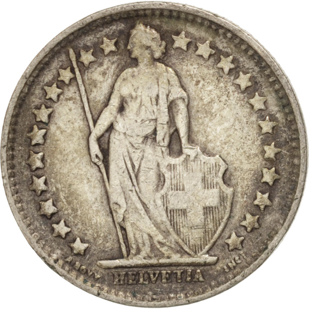 Coin, Switzerland, 1/2 Franc, 1914, Bern, EF(40-45), Silver, KM:23