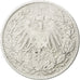 Moneda, ALEMANIA - IMPERIO, 1/2 Mark, 1909, Hambourg, BC+, Plata, KM:17