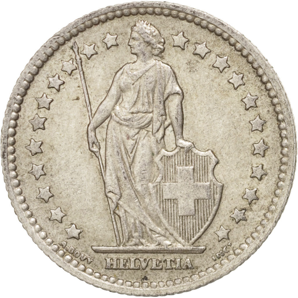 Coin, Switzerland, Franc, 1943, Bern, AU(50-53), Silver, KM:24