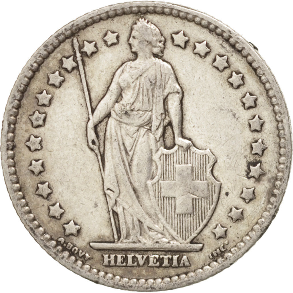 Coin, Switzerland, Franc, 1909, Bern, EF(40-45), Silver, KM:24