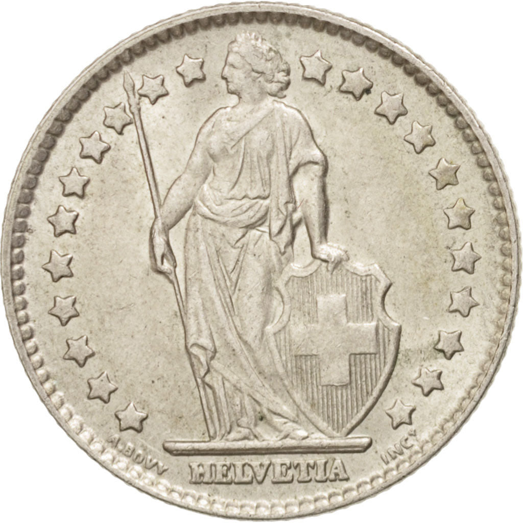 Coin, Switzerland, Franc, 1962, Bern, AU(55-58), Silver, KM:24