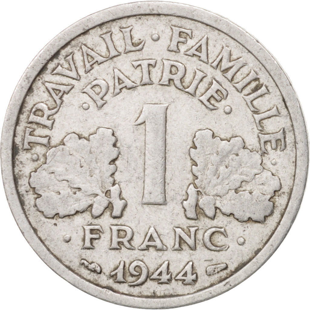France, 1 Franc, Bazor, 1944, Beaumont-Le-Roger, Aluminium, TTB, Gadoury:471