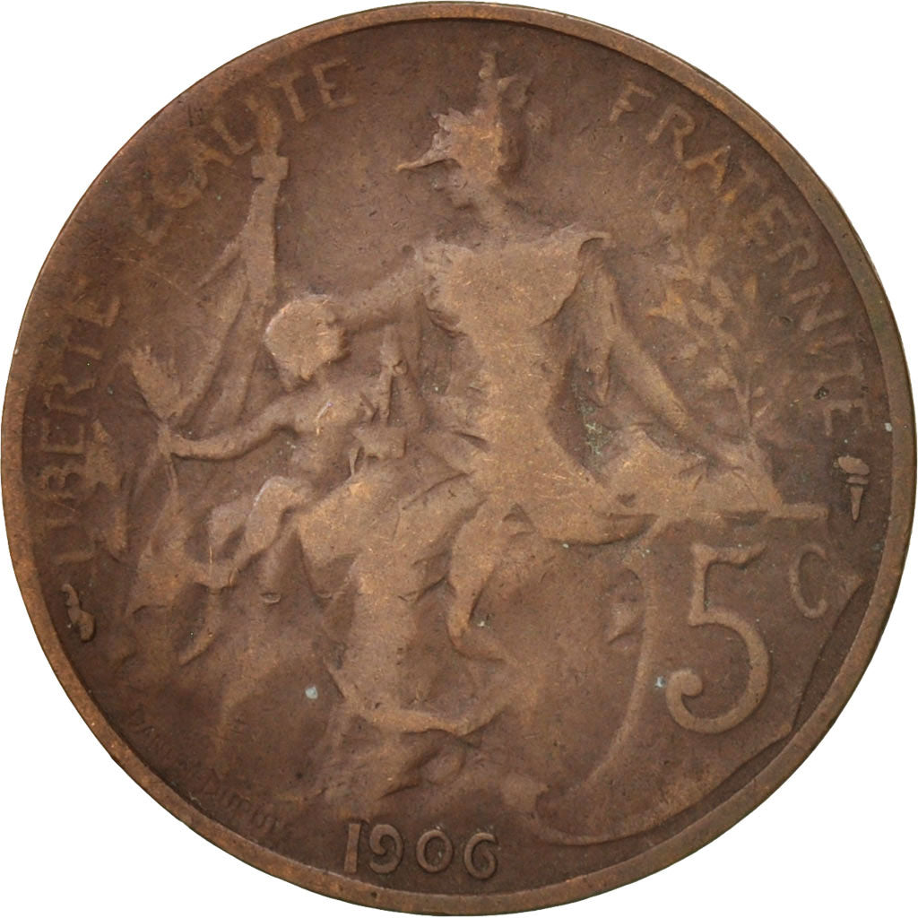 Coin, France, Dupuis, 5 Centimes, 1906, Paris, VF(30-35), Bronze, KM:842
