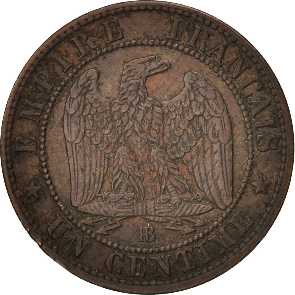 Munten, Frankrijk, Napoleon III, Napoléon III, Centime, 1862, Strasbourg, ZF+