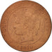 Münze, Frankreich, Cérès, 10 Centimes, 1870, Paris, SGE+, Bronze, KM:815.1