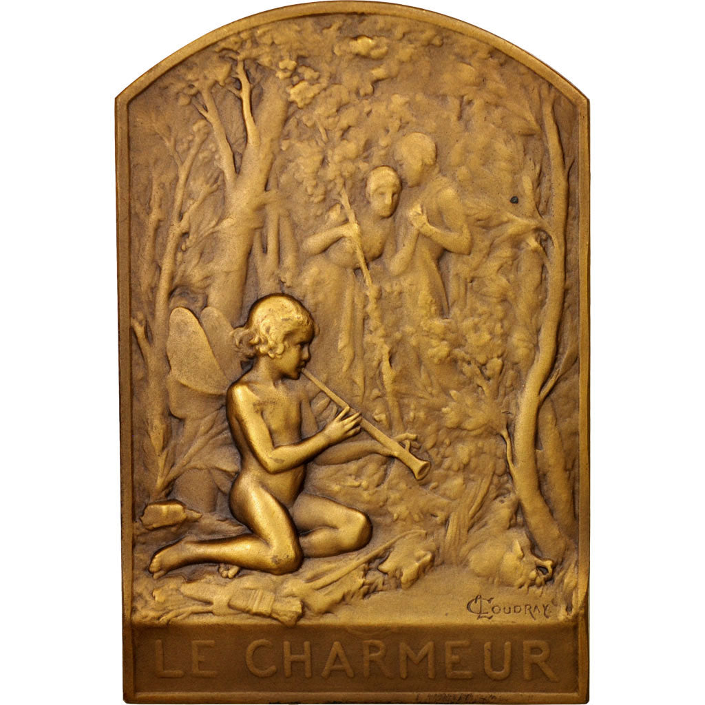 France, Médaille, Le Charmeur, n.d. (1906), Bronze, Coudray, SUP
