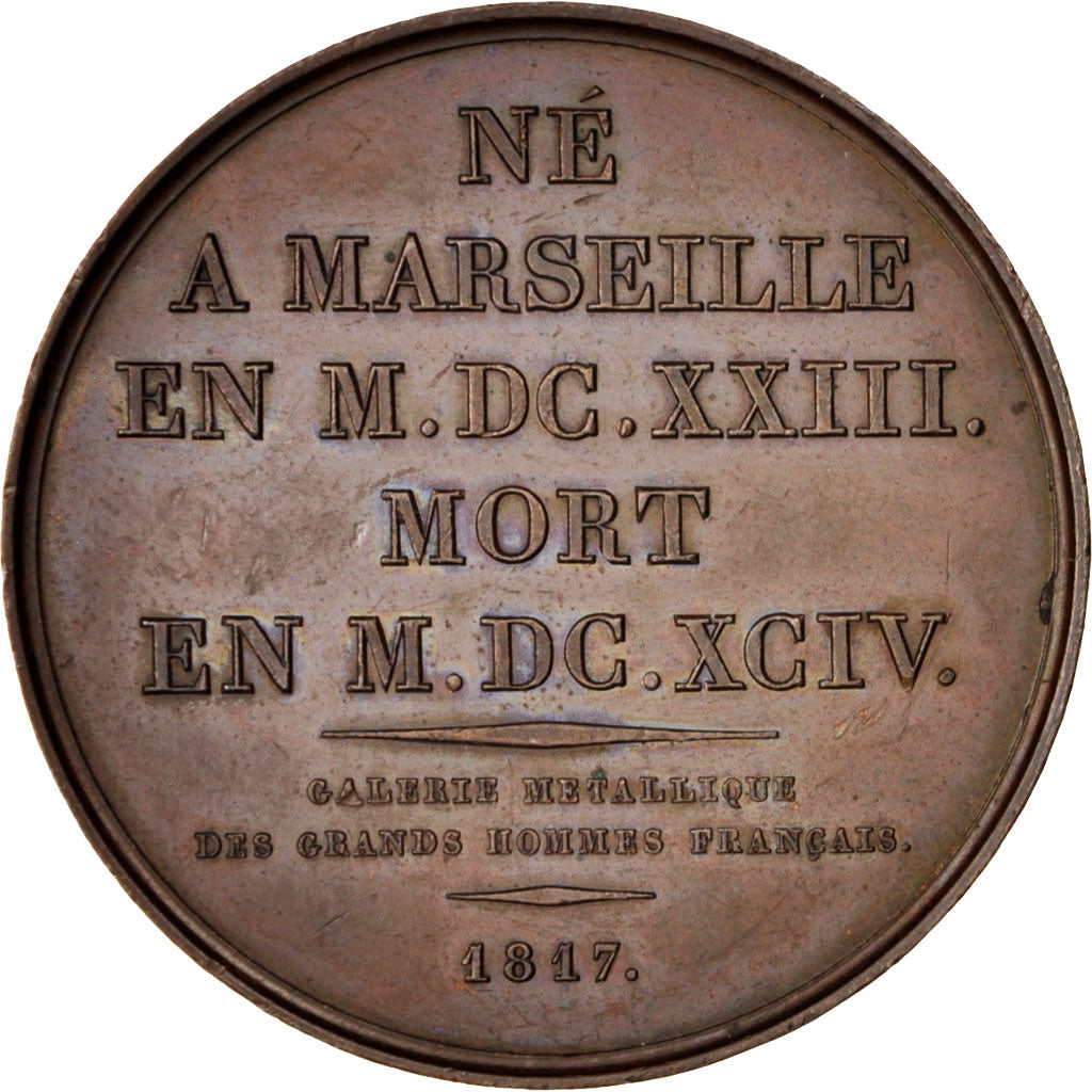 France, Medal, Galerie Métallique des Grands Hommes Français, Pierre Puget