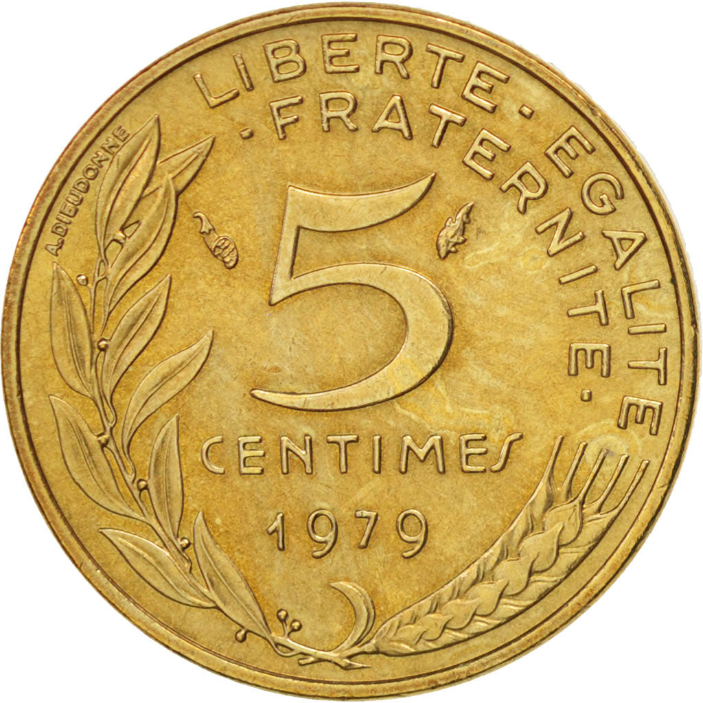 Coin, France, Marianne, 5 Centimes, 1979, Paris, AU(55-58), Aluminum-Bronze