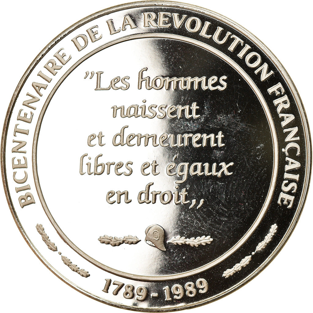 Francia, medaglia, Bicentenaire de la Révolution Française, Déclaration des