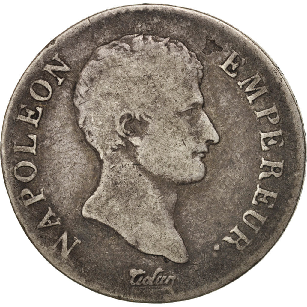 Francja, Franc, Napoléon I, 1805, Paris, Srebro, VF(20-25), Gadoury:495