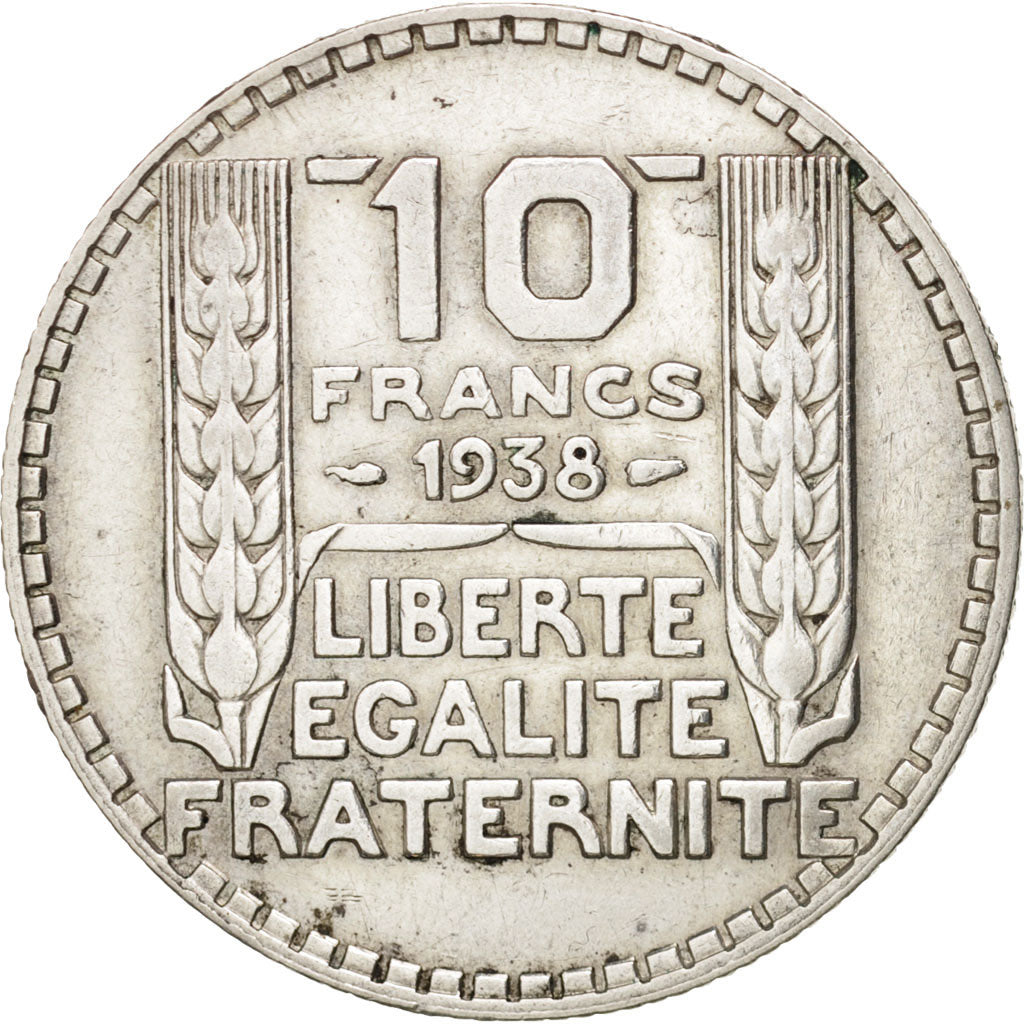 Coin, France, Turin, 10 Francs, 1938, Paris, VF(30-35), Silver, KM:878