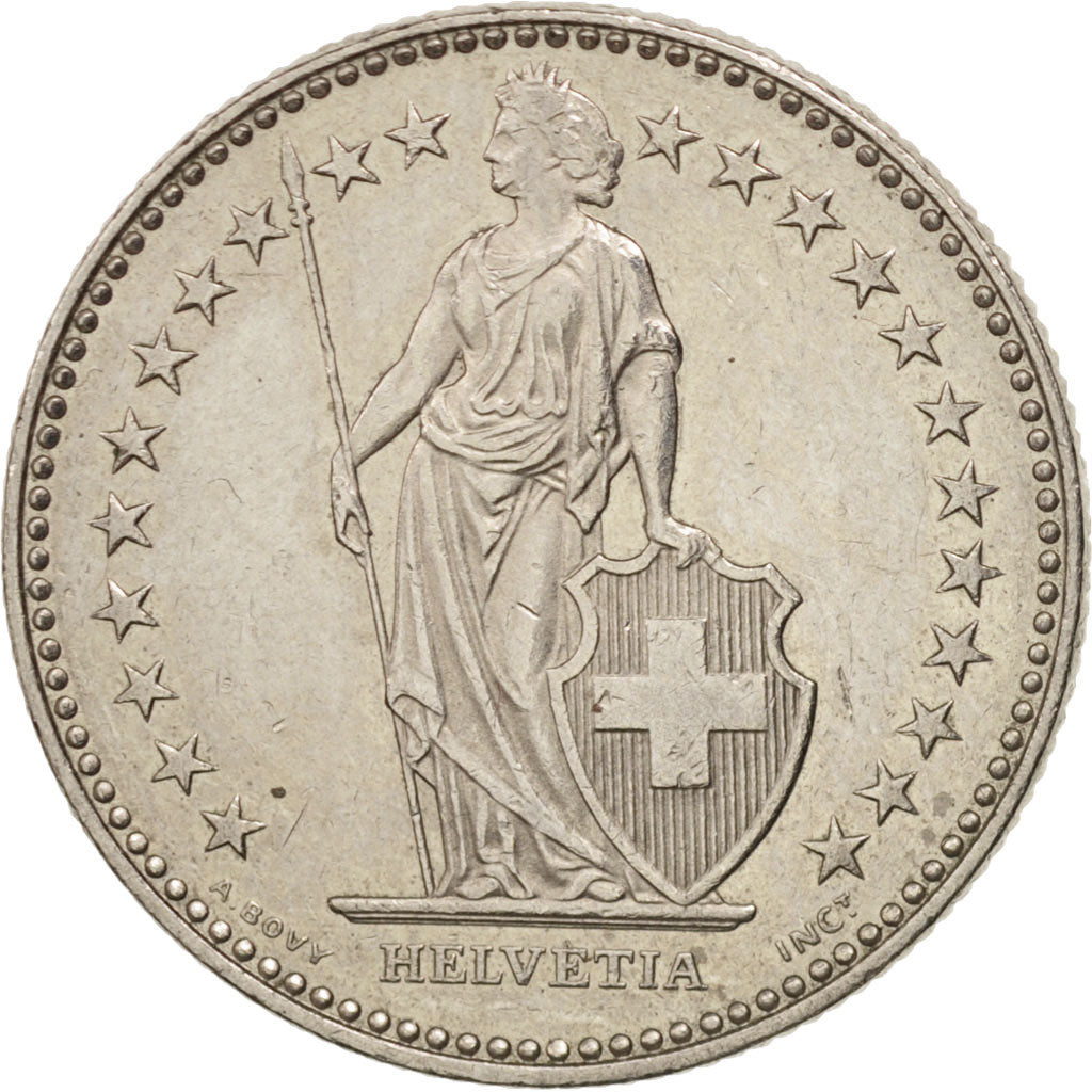 Coin, Switzerland, 2 Francs, 1991, Bern, AU(55-58), Copper-nickel, KM:21a.3