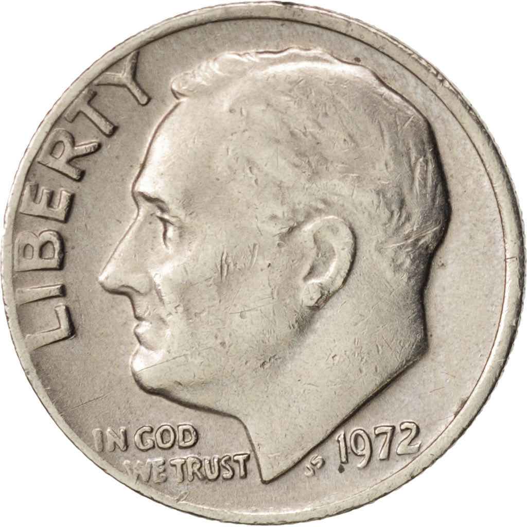 Moneda, Estados Unidos, Roosevelt Dime, Dime, 1972, U.S. Mint, Philadelphia