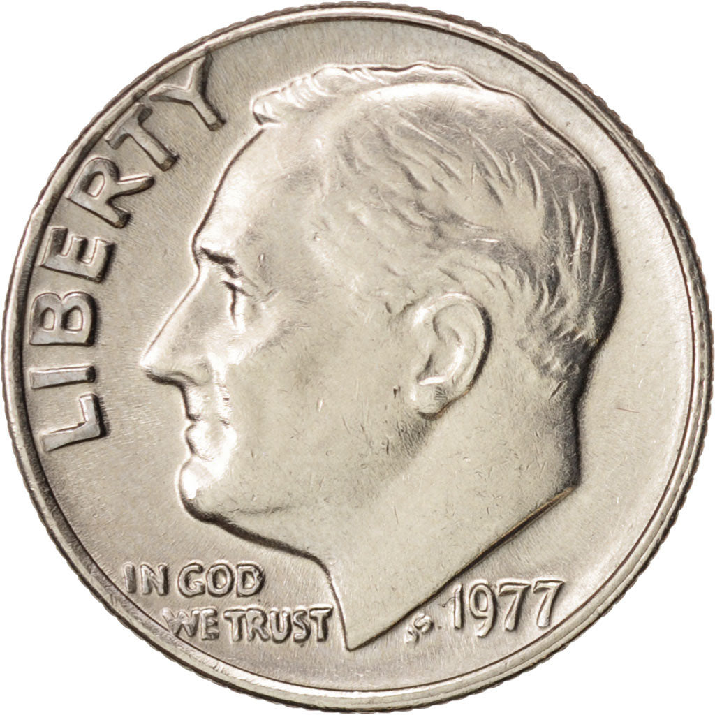 Coin, United States, Roosevelt Dime, Dime, 1977, U.S. Mint, Philadelphia