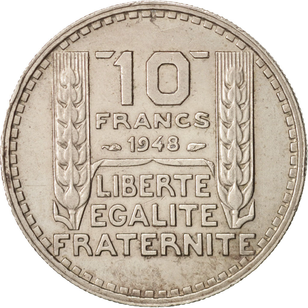Moneta, Francja, Turin, 10 Francs, 1948, Paris, AU(55-58), Miedź-Nikiel