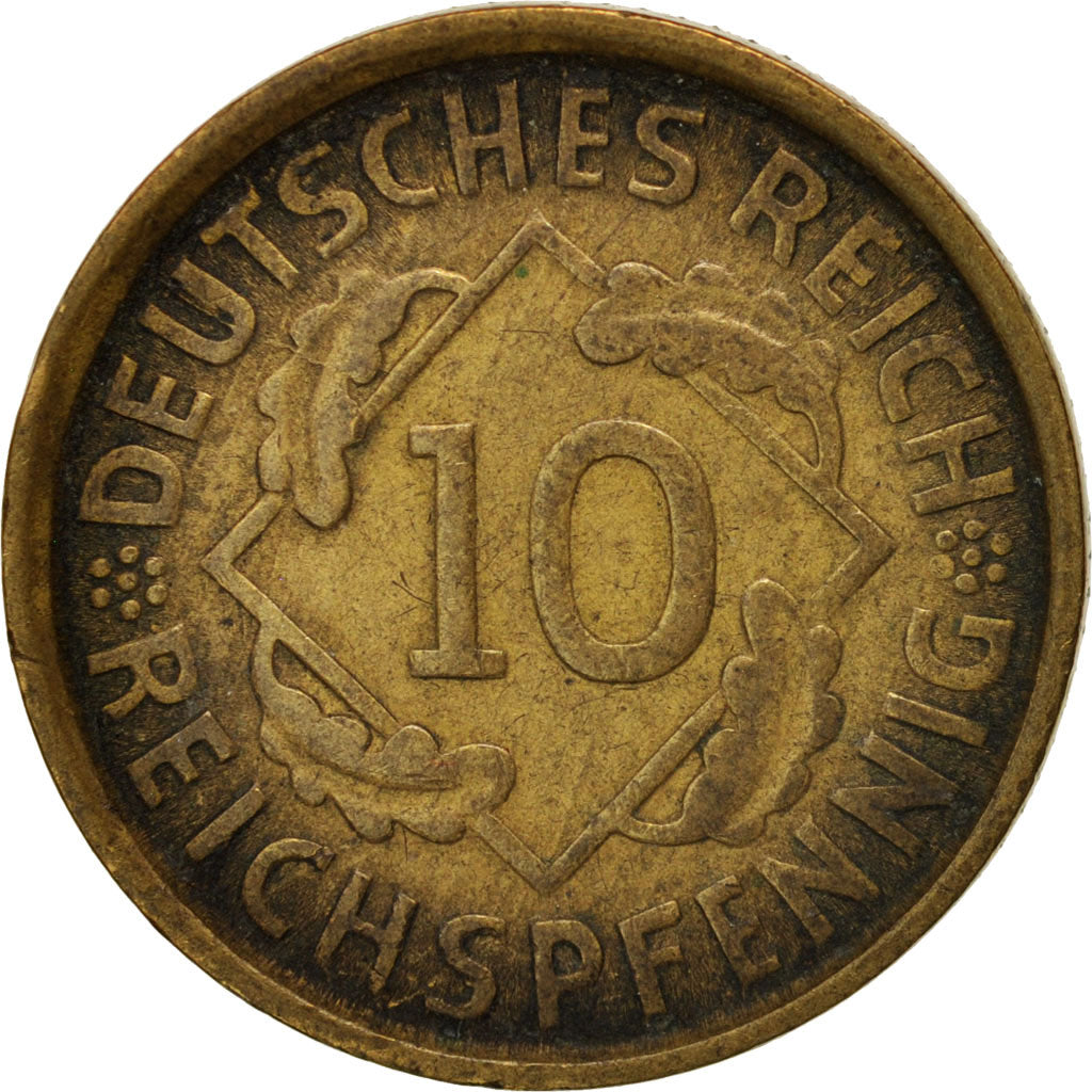 Coin, GERMANY, WEIMAR REPUBLIC, 10 Reichspfennig, 1925, Munich, EF(40-45)