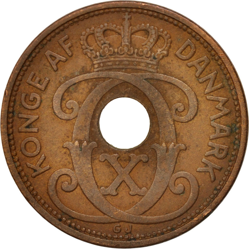 Coin, Denmark, Christian X, 5 Öre, 1934, Copenhagen, EF(40-45), Bronze