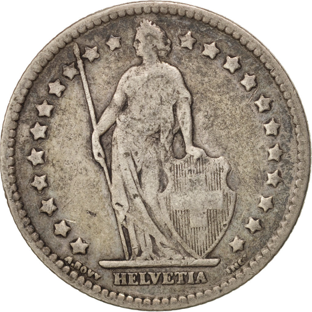 Coin, Switzerland, Franc, 1921, Bern, VF(20-25), Silver, KM:24