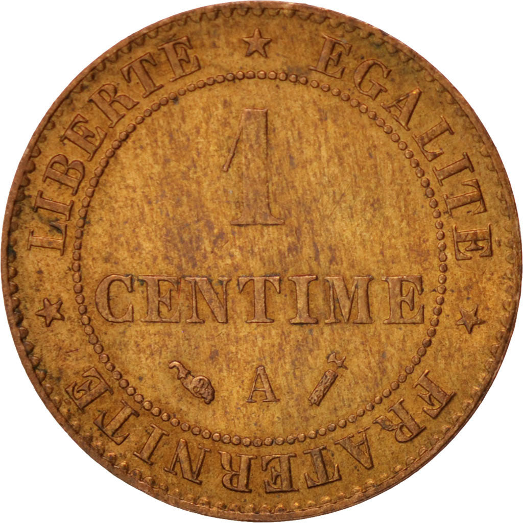 Coin, France, Cérès, Centime, 1891, Paris, AU(55-58), Bronze, KM:826.1