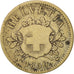 Münze, Schweiz, 10 Rappen, 1850, SGE+, Billon, KM:6