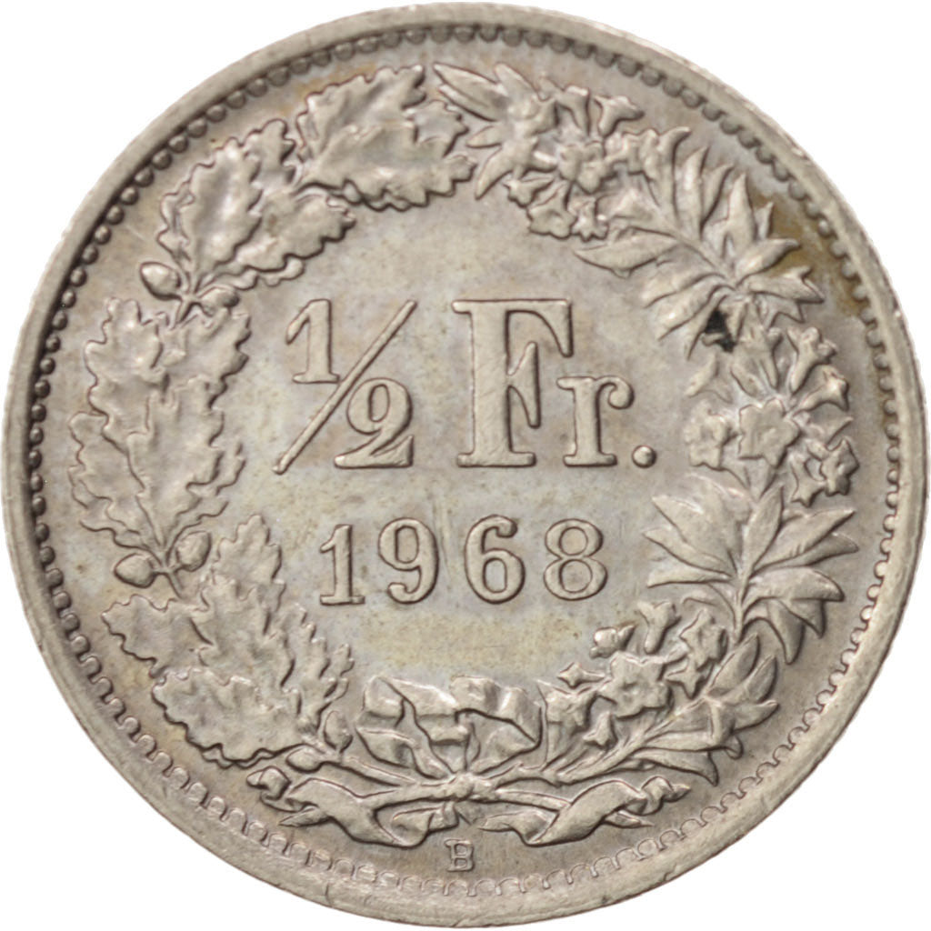 Monnaie, Suisse, 1/2 Franc, 1968, Bern, SUP, Copper-nickel, KM:23a.1