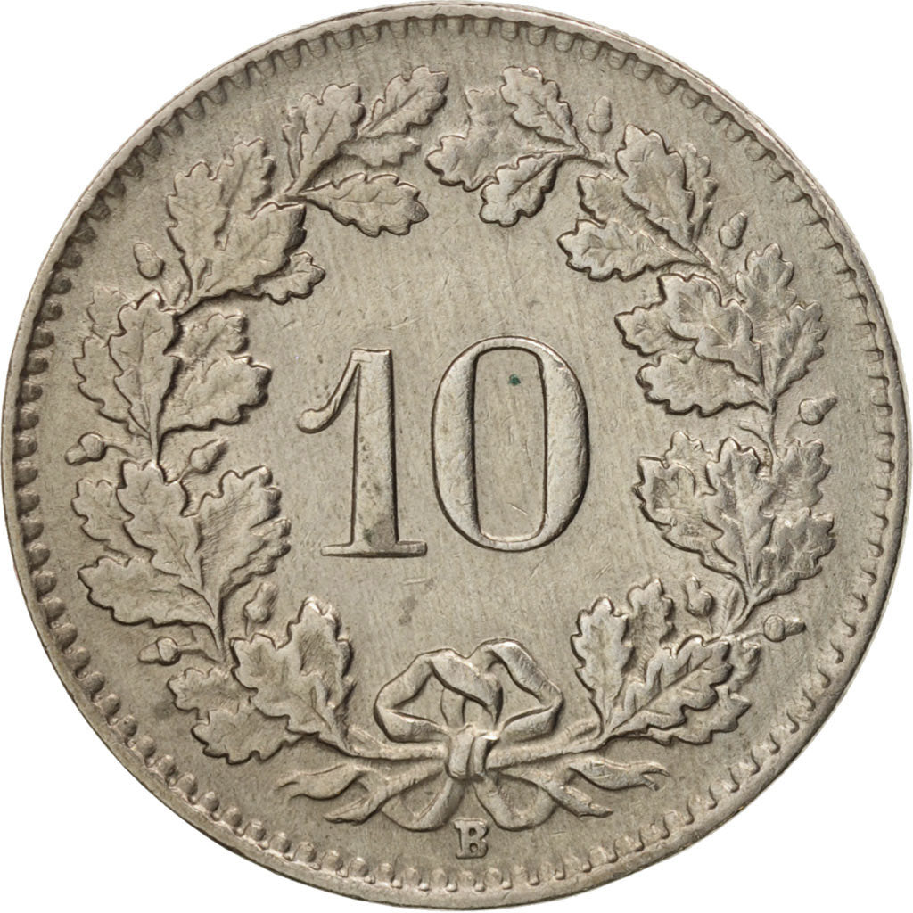 Coin, Switzerland, 10 Rappen, 1962, Bern, EF(40-45), Copper-nickel, KM:27
