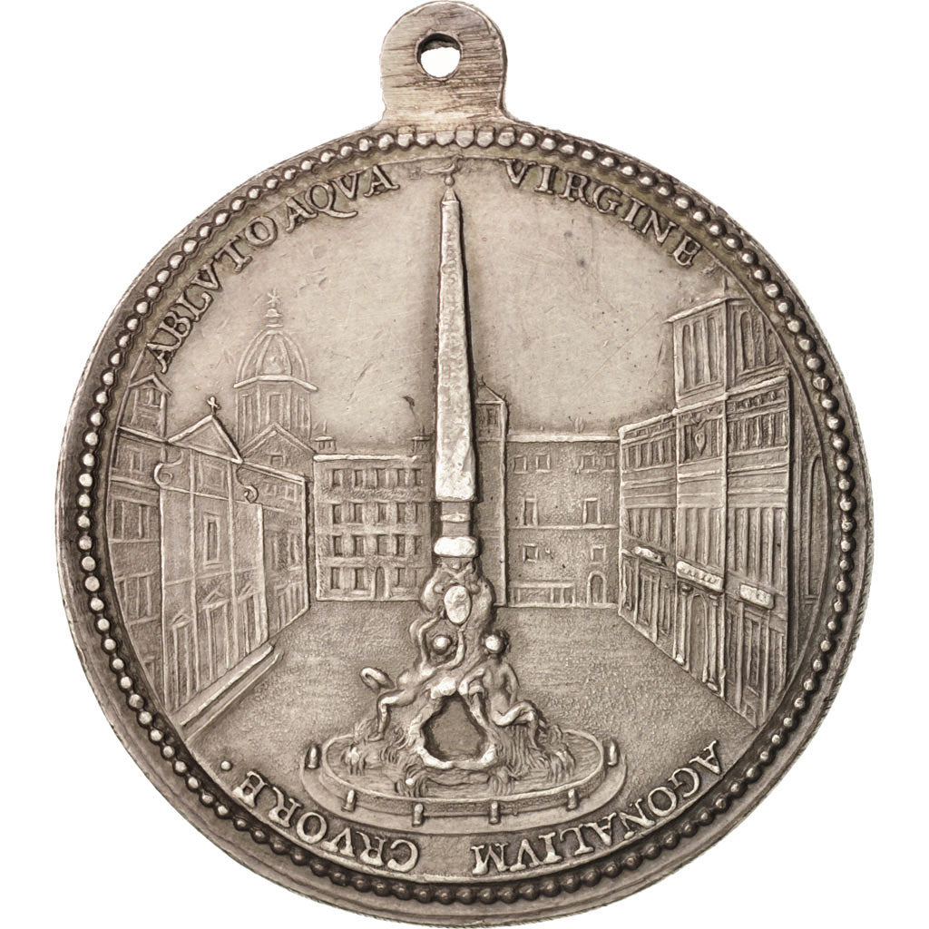 Vaticano, medaglia, Innocent X, Fountain of the four rivers, 1648, Argento, SPL-